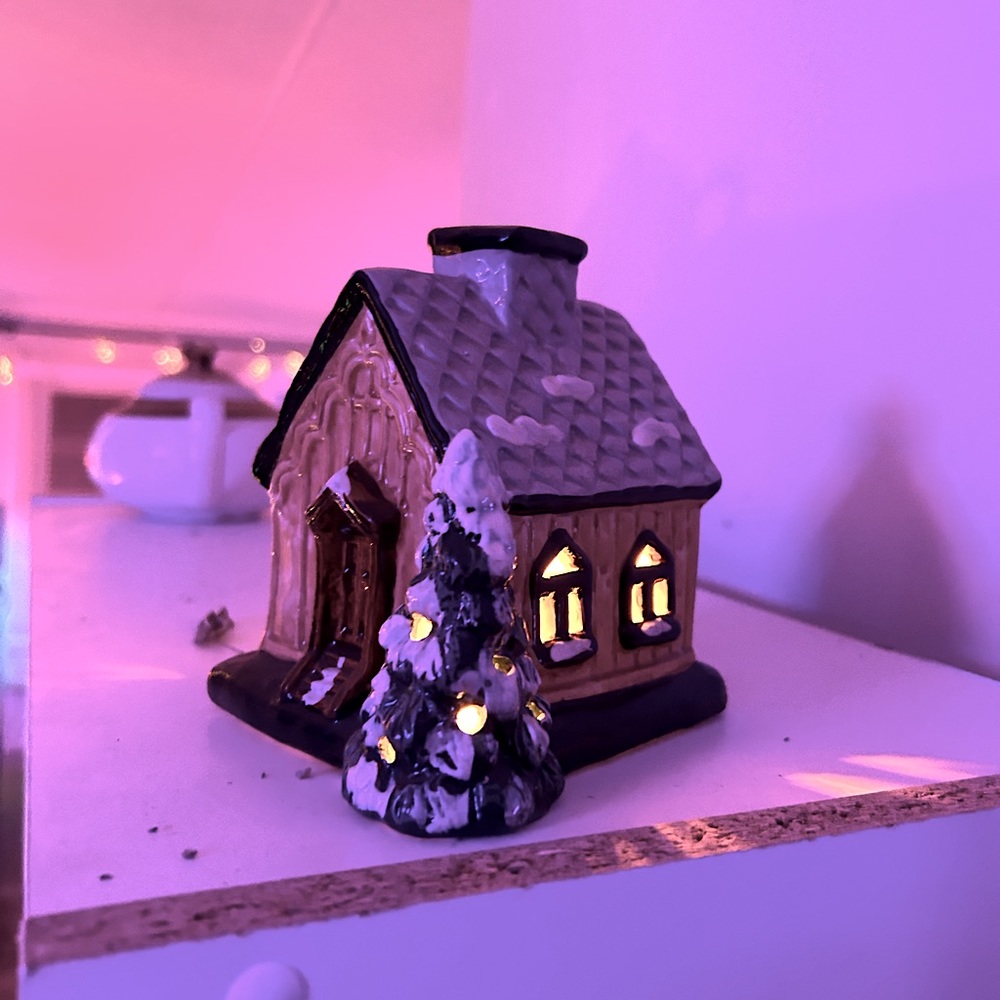 A Christmas house—or not.